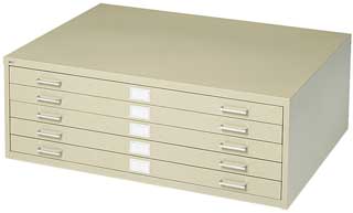 Safco 5-Drawer Stackable Steel Flat Files